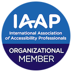 IAAP International Association of Accessibility Professionals Organizational Member badge.